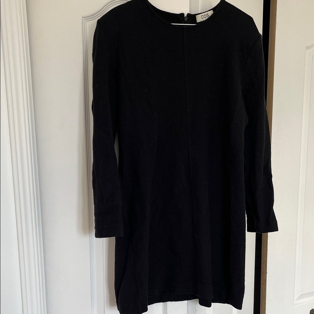 COS Long Sleeve Black Dress